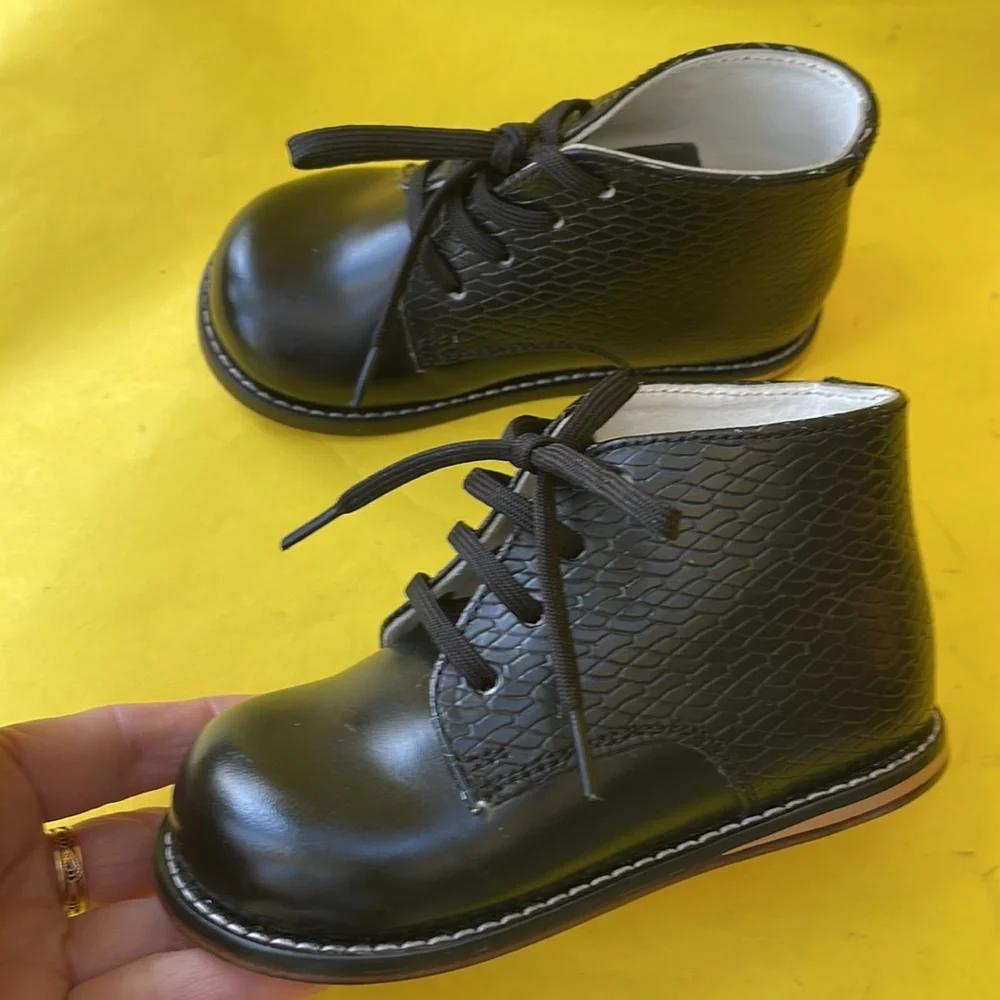 Black Josmo Walker all leather lace up booties